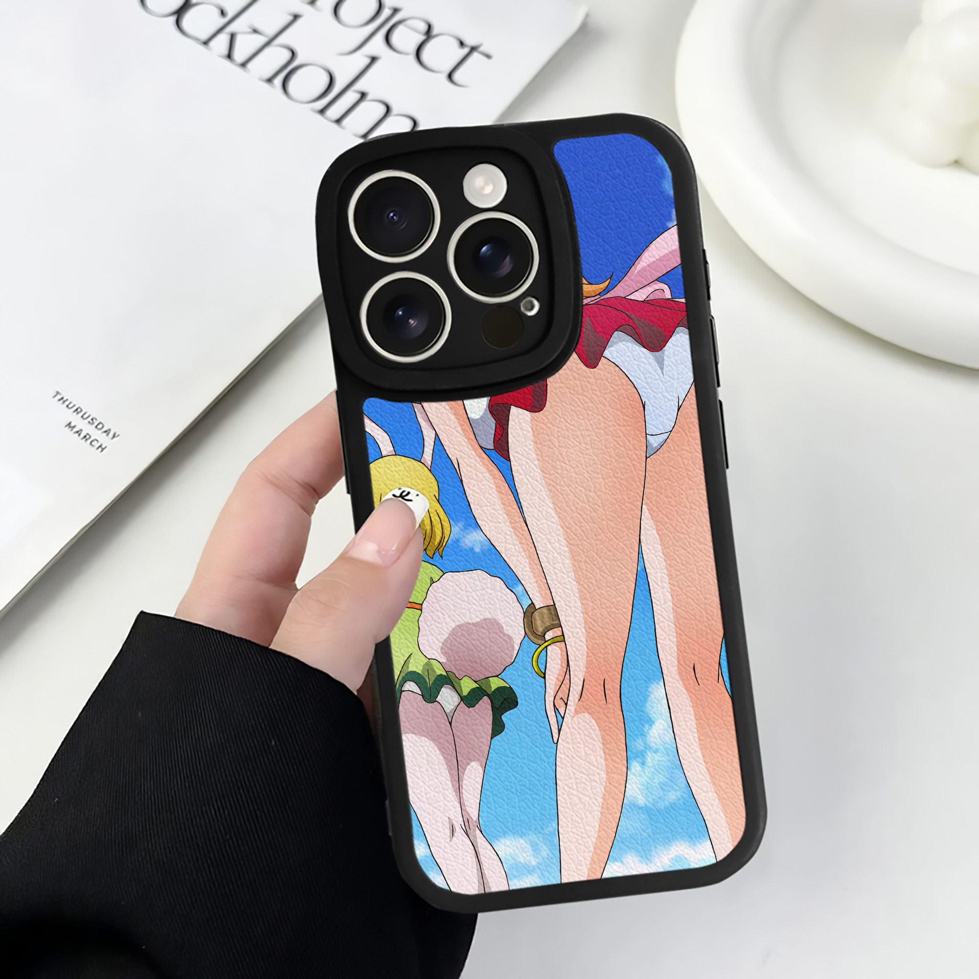 （画像用） ワンピース ONE PIECE 【iPhone 16シリーズ対応】シリコンスマホケース（レザー調） 材質：シリコン